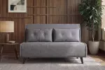 Rozkládací pohovka SMART MULTIFUNCTION 140 CM šedá samet Rozkládací pohovka SMART MULTIFUNCTION 140 CM šedá samet