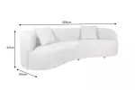 Pohovka ATELIER 3M 230 CM šedá colin bouclé