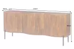 Komoda GRANDEUR 3D 180 CM hnědá masiv mango