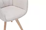 2SET jídelní židle VOGUE béžová/přírodní texturovaná tkanina otočná 2SET jídelní židle VOGUE béžová/přírodní texturovaná tkanina otočná