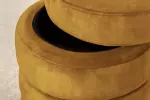 Taburet s ÚP VOQUE 50 CM tmavě žlutá samet