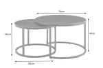 2SET konferenční stolek ELEGANCE ANTRACIT 75 CM keramika 2SET konferenční stolek ELEGANCE ANTRACIT 75 CM keramika