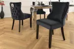 2SET židle CASTLE DELUXE II S RUKOJETÍ černá samet