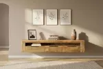 Závěsný televizní stolek IRON CRAFT 160 CM masiv mango