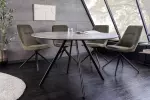 Kulatý jídelní stůl ATELIER 100 CM šedá/černá melaminová dýha