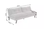 Rozkládací pohovka COCOONING 190 CM greige žinylková tkanina Rozkládací pohovka COCOONING 190 CM greige žinylková tkanina
