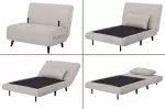 Rozkládací křeslo SMART MULTIFUNCTION 100 CM béžová manšestr