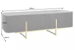 Televizní stolek GATSBY 160 CM černá/zlatá masiv mango