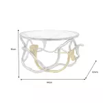 Konferenční stolek WILDLIFE COBRA 70 CM stříbrný/zlatý