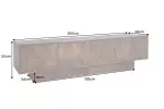 Televizní stolek ART DECO II SMOKE BROWN 200 CM masiv mango