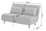 Rozkládací pohovka SMART MULTIFUNCTION 140 CM šedá samet Rozkládací pohovka SMART MULTIFUNCTION 140 CM šedá samet