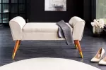 Lavice SCARLETT 90 CM béžová texturovaná tkanina