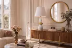 Stolní lampa s nastavitelným stínidlem STONES OF ZEN 70 CM bílá/zlatá