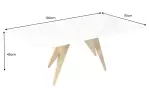 Konferenční stolek ART LIVING 130 CM bílá/zlatá mramor