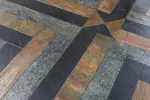Kulatý jídelní stůl MOUNTAIN SOUL 120 CM kamenná dýha