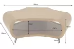 Konferenční stolek SPIN 90 CM masiv akácie honey