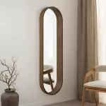 Oválné zrcadlo PORTRAIT 165 CM dýha ořech Oválné zrcadlo PORTRAIT 165 CM dýha ořech