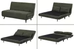 Rozkládací pohovka SMART MULTIFUNCTION 140 CM zelená manšestr