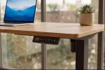 Výškově nastavitelný kancelářský stůl OAK DESK 120 CM dubový vzhled