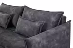 Rozkládací pohovka APARTMENT 3M 215 CM šedá samet