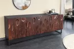 Komoda DUNE 3D 175 CM ořechově hnědá masiv akácie