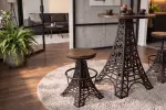 2SET barová židle PARIS 47-77 CM masiv mango