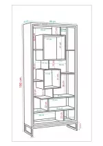 Regál CUBUS 190 CM masiv akácie honey Regál CUBUS 190 CM masiv akácie honey