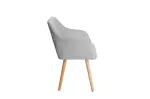 2SET židle ARMREST světle šedá strukturovaná látka