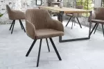 2SET jídelní židle LUCCA taupe hnědá mikrovlákno