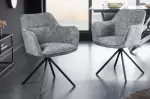 2SET jídelní židle VERONA II šedá otočná