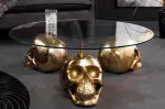 Konferenční stolek SKULL 90 CM zlatý