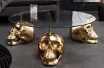 Konferenční stolek SKULL 90 CM zlatý