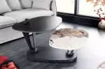 Konferenční stolek MOVEMENT WHITE 160 CM keramika otočný