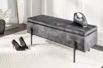 Lavice LOFT 100 cm s úložným prostorem šedá samet