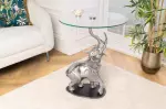 Odkládací stolek WILDLIFE ELEPHANT II 75 CM stříbrný / mramor