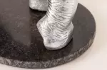 Odkládací stolek WILDLIFE ELEPHANT II 75 CM stříbrný / mramor