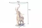 Odkládací stolek WILDLIFE ELEPHANT II 75 CM zlatý / mramor