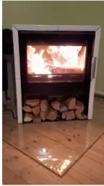 Ochranné sklo pod kamna a ke krbům FIREGLASS čiré 100x100 CM