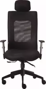 Kancelářská židle LEXA s 3D podhlavníkem 2LEX0011 černá Kancelářská židle LEXA s 3D podhlavníkem 2LEX0011 černá