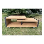 Konferenční stolek s kolečky IRON WOOD 110 CM masiv dub Konferenční stolek s kolečky IRON WOOD 110 CM masiv dub