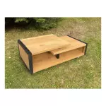 Konferenční stolek s kolečky IRON WOOD 110 CM masiv dub Konferenční stolek s kolečky IRON WOOD 110 CM masiv dub