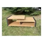 Konferenční stolek s kolečky IRON WOOD 110 CM masiv dub Konferenční stolek s kolečky IRON WOOD 110 CM masiv dub