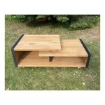 Konferenční stolek s kolečky IRON WOOD 110 CM masiv dub Konferenční stolek s kolečky IRON WOOD 110 CM masiv dub