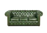 Pohovka Chesterfield Classic 3 kůže zelená