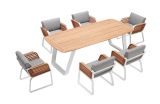 Zahradní 6 místná jídelní souprava WING GREY WHITE s jachtařským lepidlem