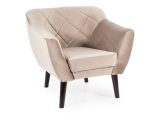 KARO 1 čalouněné křeslo, tmavě béžová / wenge KARO 1 čalouněné křeslo, tmavě béžová / wenge