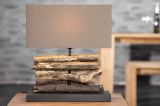 Stolní lampa PERIFERE BROWN 40 CM naplavené dříví