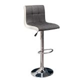 Barová židle MODENA 90-115 CM šedo-bílá