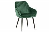 Jídelní židle TURIN smaragdově zelená samet
