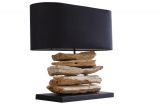 Stolní lampa RIVERINE BLACK 55 CM naplavené dříví